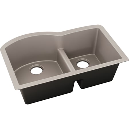 Elkay Kitchen Sink, Undermount Mount, Silvermist Finish ELXHU3322RSM0